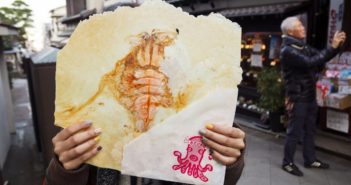 【江之島美食】朝日堂 あさひ 》新鮮海產現做的虎蝦仙貝 7