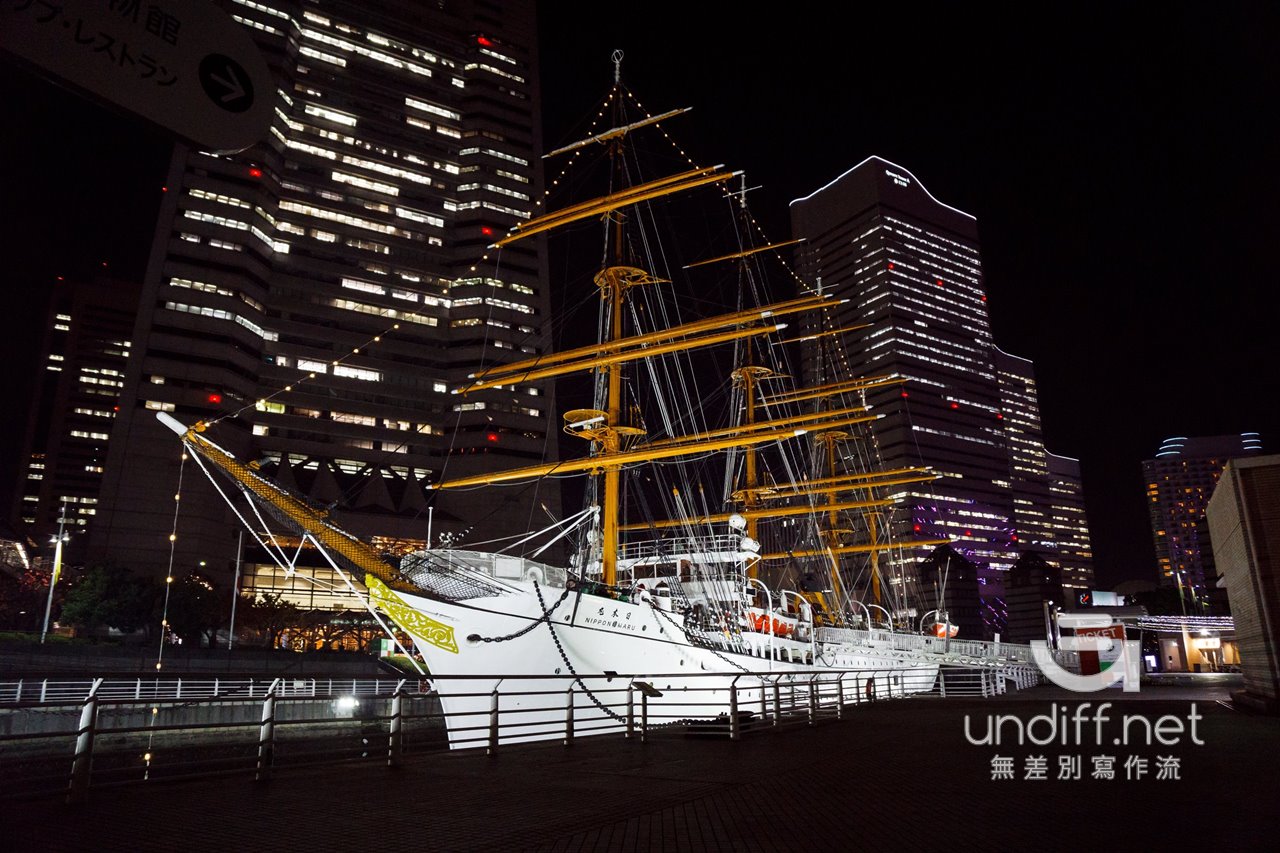 【橫濱景點】橫濱港 夜景 》Landmark Tower 大樓、日本丸帆船、Cosmo World 摩天輪